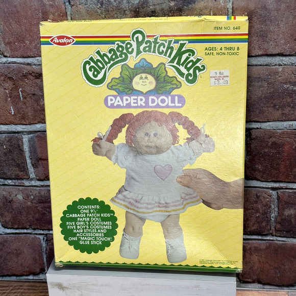 Vtg 1983 Cabbage Patch Kids Paper Doll NEW! NIB Avalon #640 Toy Boys Girls - Picture 1 of 7
